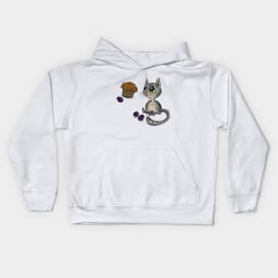 Blueberry Muffin Bloop Kitty Kids Hoodie